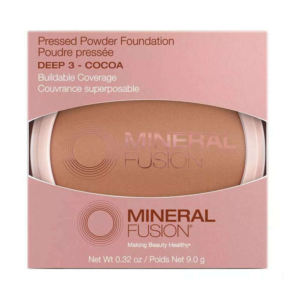 Mineral Fusion Pressed Powder Foundation Deep 3 Cocoa, 0.32 Oz